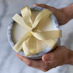 Giving gift - wrapped big size marble jar candle