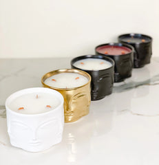 White Faces Candle
